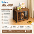 Jaula para Perro con Diseño de Mueble y Ruedas (32.5”) – Elegante, Resistente y Funcional