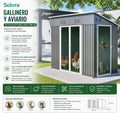 Gallinero y Corral Metálico 13x8x6.5 FT – Espacio Amplio y Seguro para Mascotas