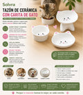 Plato de Cerámica para Mascotas con Diseño de Carita – Elegante, Higiénico y Fácil de Limpiar